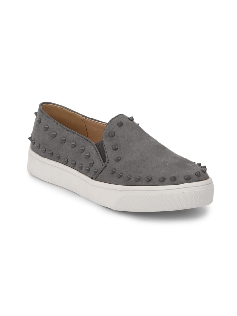 

Truffle Collection Women Grey Slip-On Sneakers