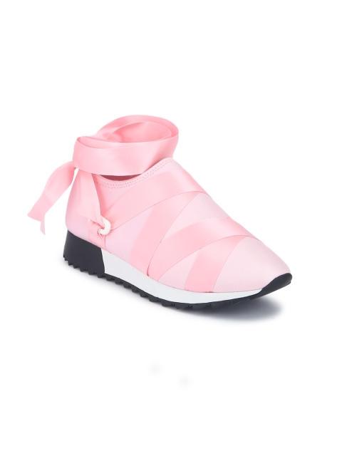 

Truffle Collection Women Pink Slip-On Sneakers
