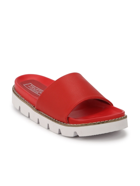 

Truffle Collection Women Red Solid Synthetic Open Toe Flats