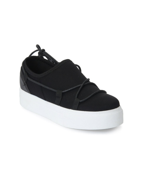 

Truffle Collection Women Black Slip-On Sneakers