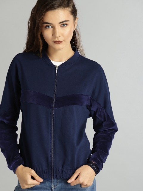 

Roadster Women Navy Solid Sweatshirt, Navy blue