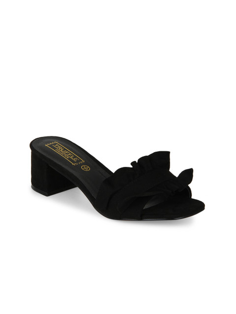 

Truffle Collection Women Black Solid Sandals