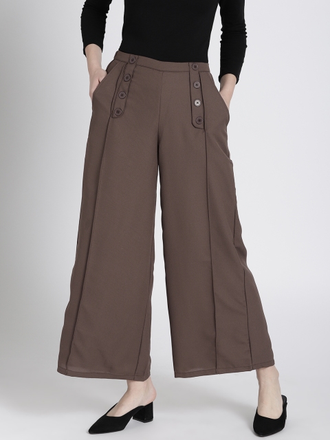 

Chemistry Women Brown Solid Palazzos