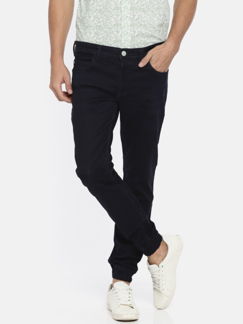 

ColorPlus Men Navy Blue Tapered Fit Mid-Rise Clean Look Stretchable Jeans