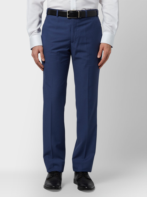 

Park Avenue Men Blue Slim Fit Solid Formal Trousers