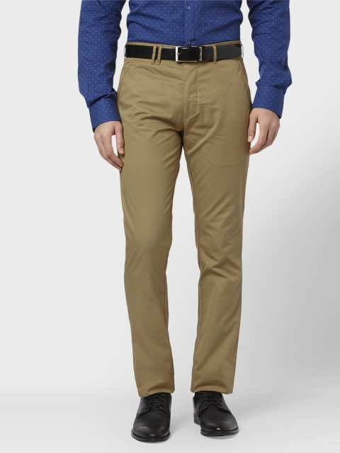 

Park Avenue Men Khaki Slim Fit Solid Formal Trousers