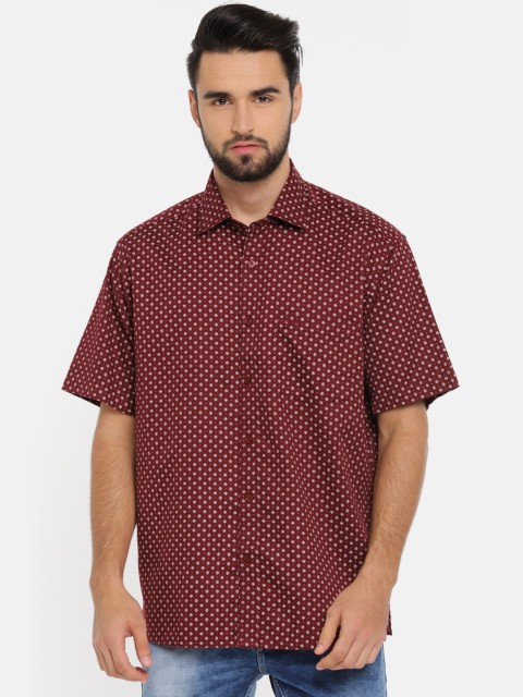 

ColorPlus Men Maroon Regular Fit Printed Casual Shirt