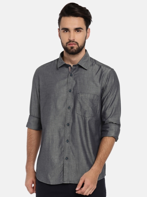 

ColorPlus Men Blue Tailored Fit Solid Casual Shirt