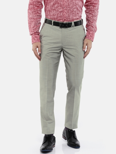 

Park Avenue Men Grey Slim Fit Solid Formal Trousers