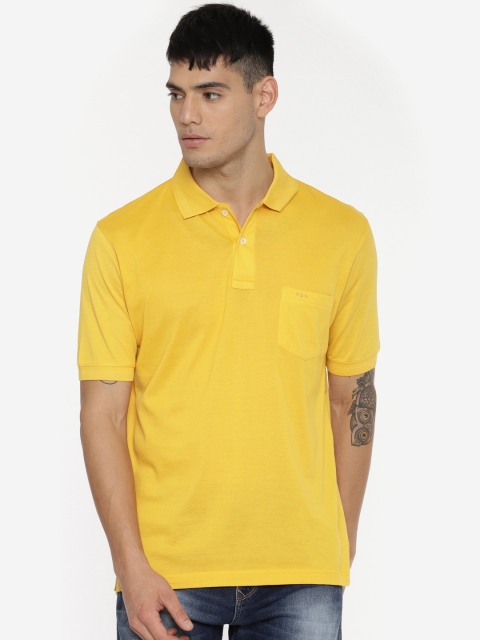 

ColorPlus Men Yellow Solid Polo Collar T-shirt