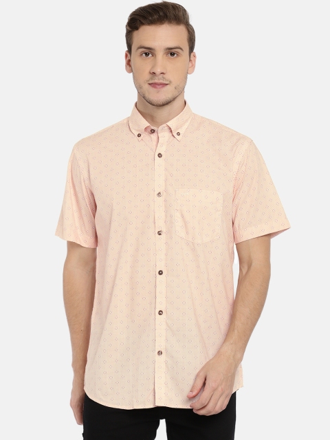 

ColorPlus Men Orange Tailored Fit Printed Casual Shirt
