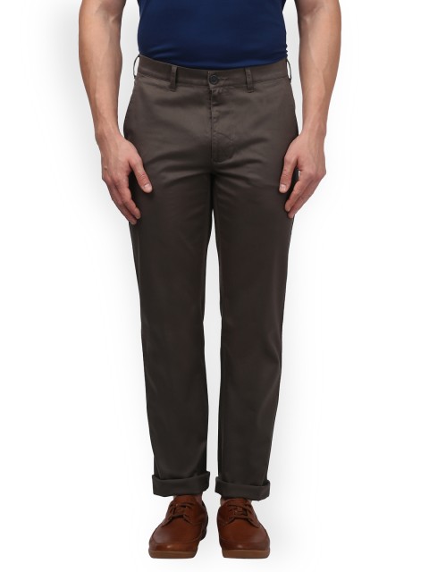 

ColorPlus Men Brown Regular Fit Solid Regular Trousers