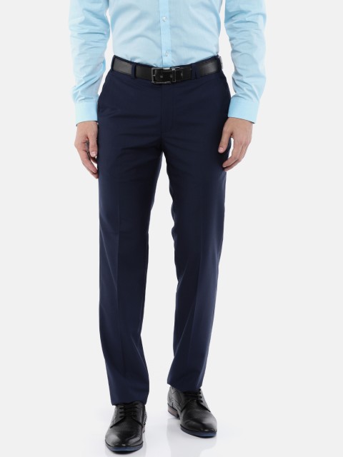 

Park Avenue Men Blue Slim Fit Solid Formal Trousers