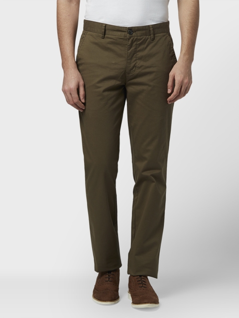 

Park Avenue Men Green Slim Fit Solid Chinos