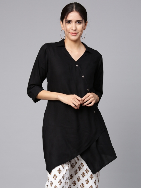 

Shree Black Solid Tunic