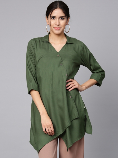 

Shree Olive Green Solid Tunic