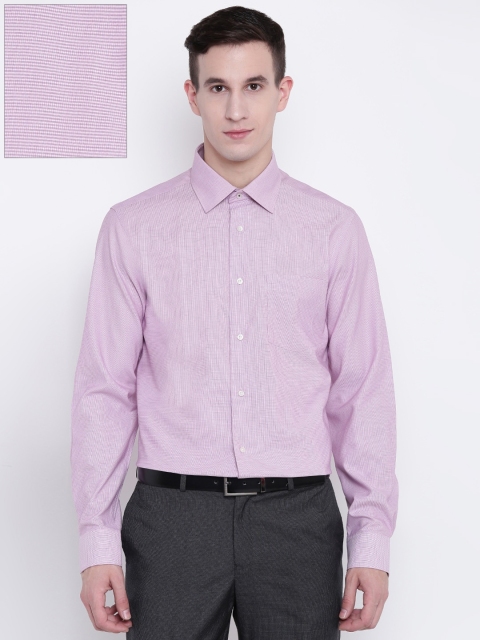 

Blackberrys Men Lavender Slim Fit Checked Formal Shirt