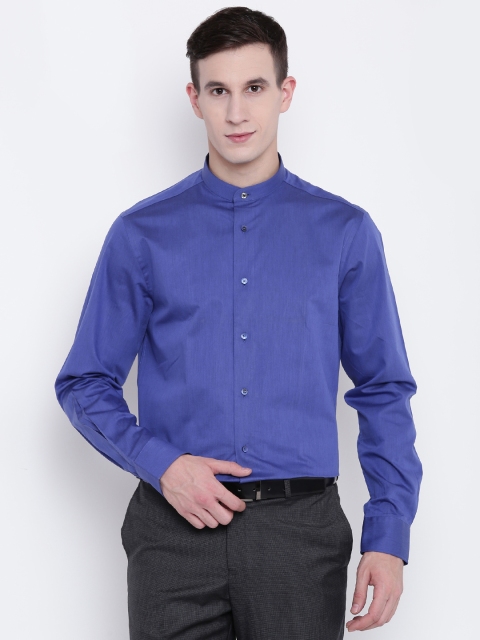 

Blackberrys Men Blue Slim Fit Solid Partywear Shirt