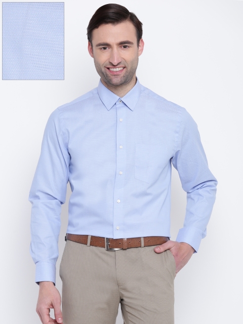 

Blackberrys Men Blue Slim Fit Self-Design Formal Shirt