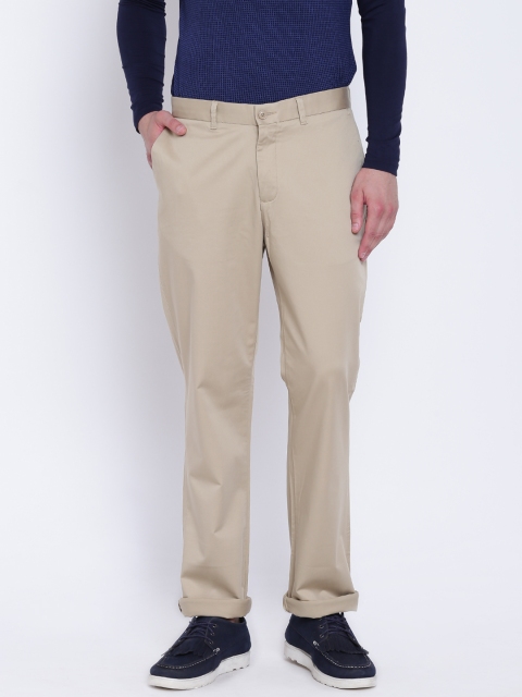 

Blackberrys Men Beige Regular Fit Solid Trousers