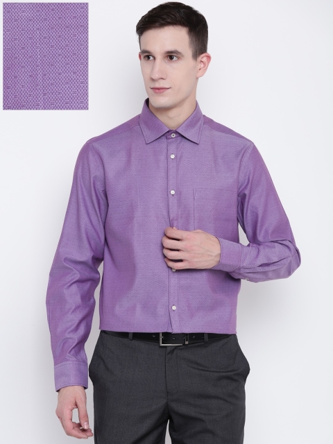 

Blackberrys Men Purple Smart Regular Fit Self Design Formal Shirt