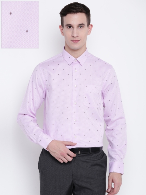 

Blackberrys Men Pink Slim Fit Self-Design Formal Shirt