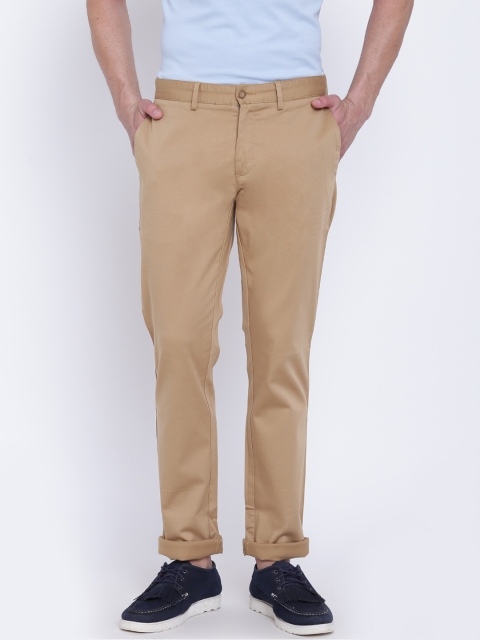 

Blackberrys Men Khaki Regular Fit Solid Regular Trousers