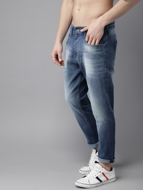 

Moda Rapido Men Blue Slim Fit Mid-Rise Cropped Jeans
