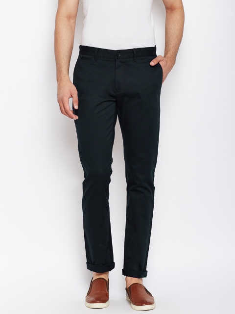 

Blackberrys Men Navy Blue Regular Fit Solid Trousers