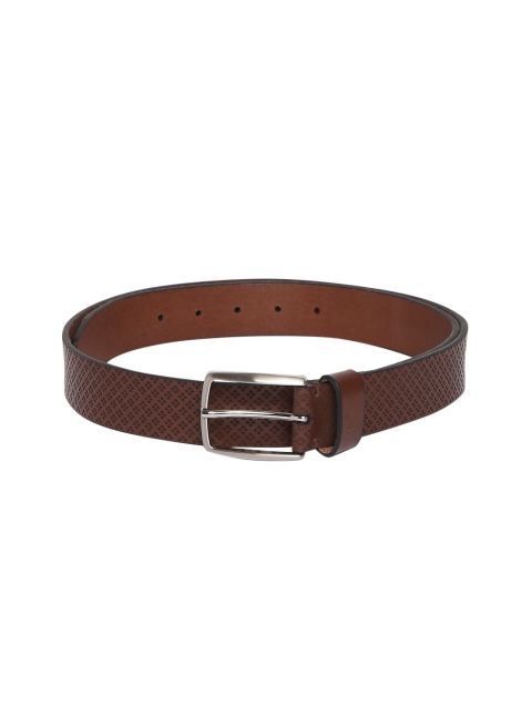 

Louis Philippe Men Tan Brown Textured Leather Belt