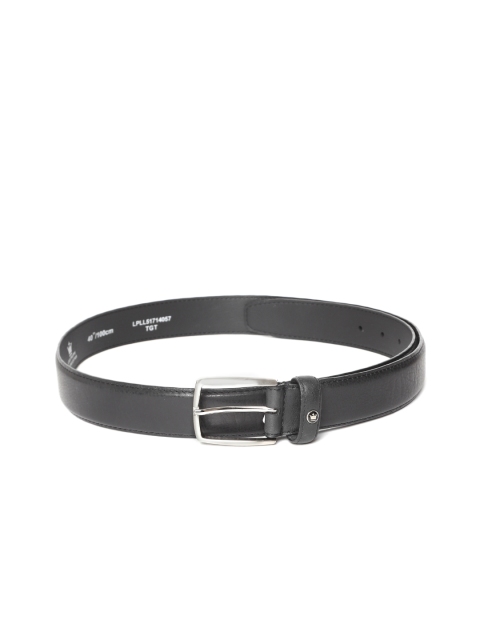

Louis Philippe Men Black Solid Leather Formal Belt