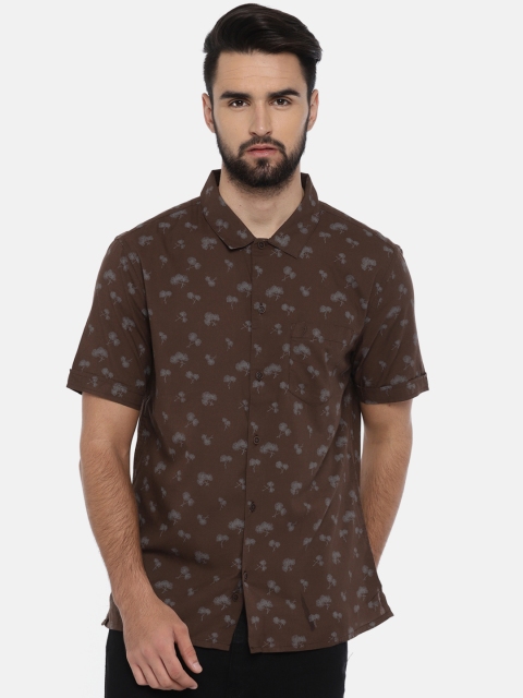 

Indian Terrain Men Brown Chiseled Slim Fit Printed Casual Shirt