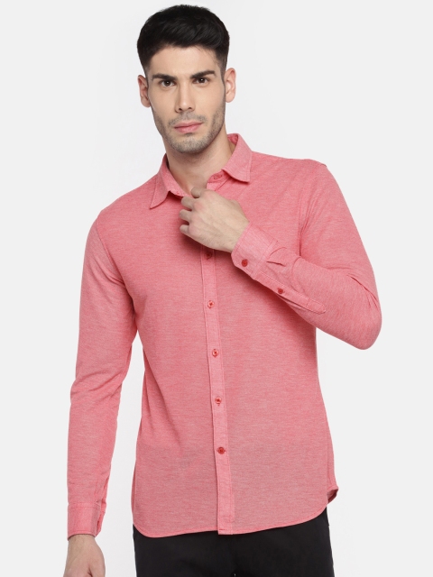 

Indian Terrain Men Pink Slim Fit Solid Casual Shirt