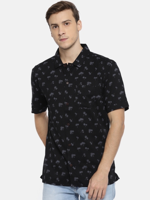 

Indian Terrain Men Black Chiseled Slim Fit Printed Casual Shirt