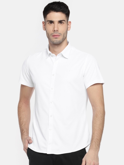 

Indian Terrain Men White Regular Fit Solid Casual Shirt