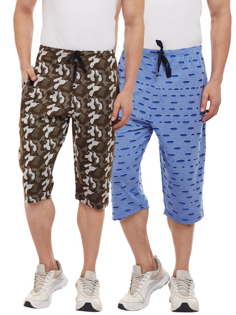 

VIMAL JONNEY Men Pack of 2 Slim Fit Shorts, Olive