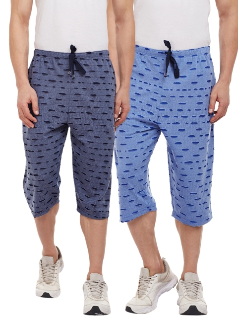 

VIMAL JONNEY Men Pack of 2 Slim Fit Shorts, Navy blue
