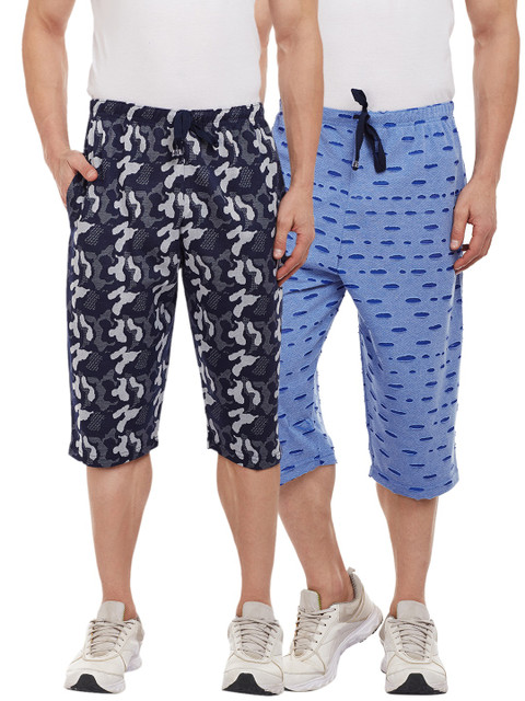 

VIMAL JONNEY Men Pack of 2 Slim Fit Shorts, Navy blue