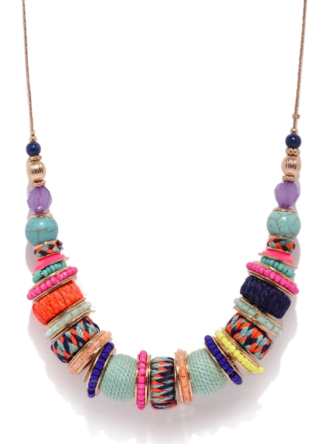 

Accessorize Multicoloured Brass Necklace, Multi