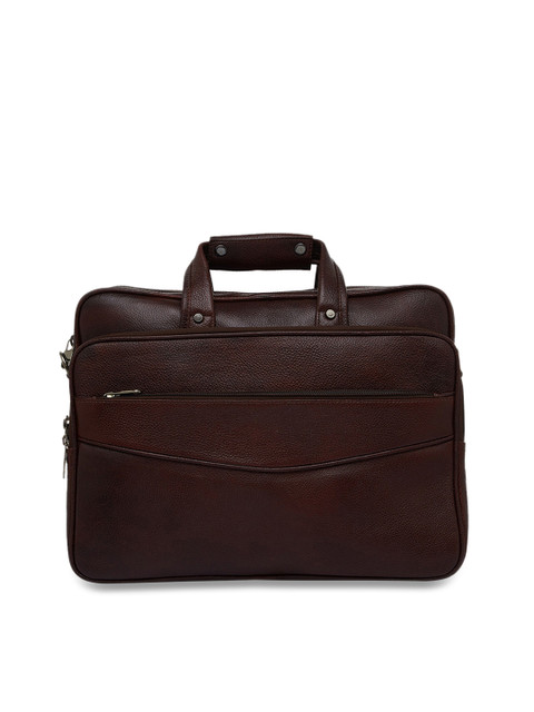 

Leather World Unisex Brown Solid Laptop Bag