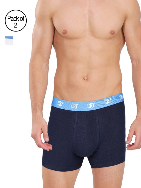 

CR7 Cristiano Ronaldo Men White & Navy Pack of 2 Trunks 8100-4900-2682B