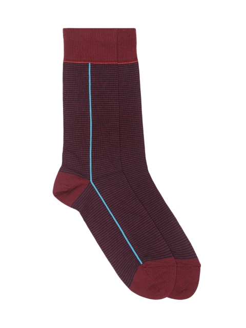 

CR7 Cristiano Ronaldo Men Maroon & Navy Striped Above Ankle-Length Socks