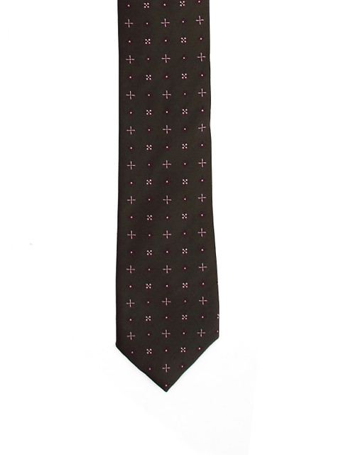 

Tossido Brown Printed Broad Tie