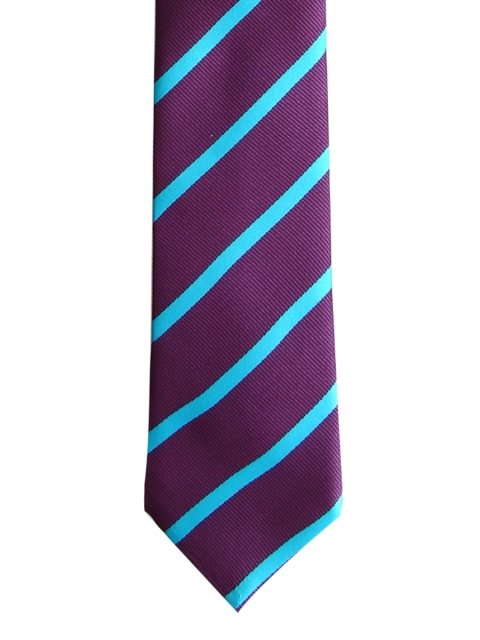 

Tossido Purple & Blue Woven Design Skinny Tie