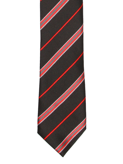 

Tossido Black & Red Woven Design Skinny Tie