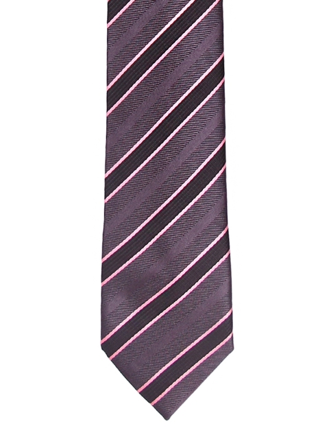 

Tossido Grey Striped Skinny Tie