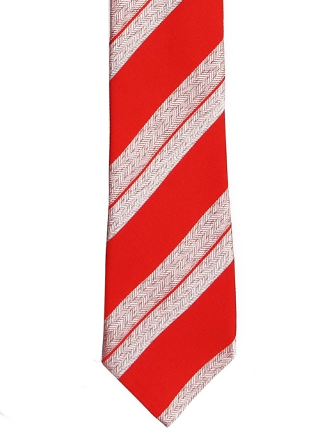 

Tossido Red Woven Design Skinny Tie