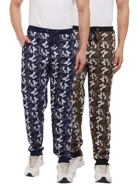 

VIMAL JONNEY Men Pack Of 2 Slim Fit Track Pants, Navy blue
