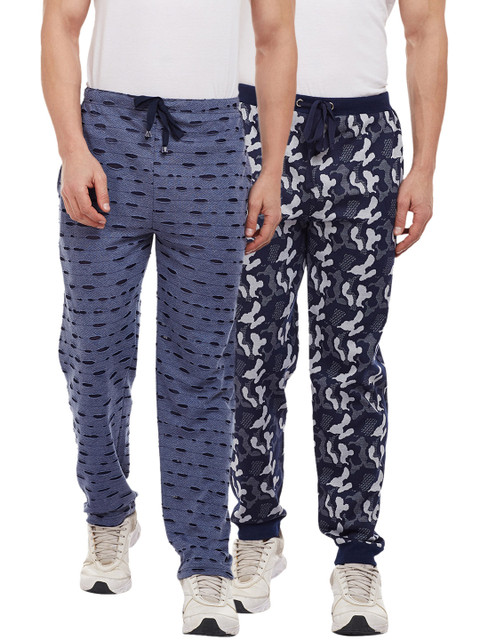 

VIMAL JONNEY Men Pack Of 2 Slim Fit Track Pants, Navy blue