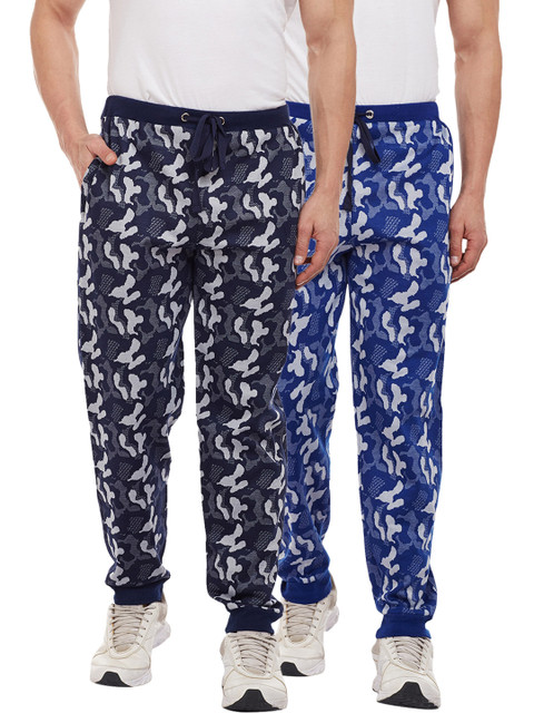 

VIMAL JONNEY Men Pack Of 2 Slim Fit Track Pants, Navy blue
